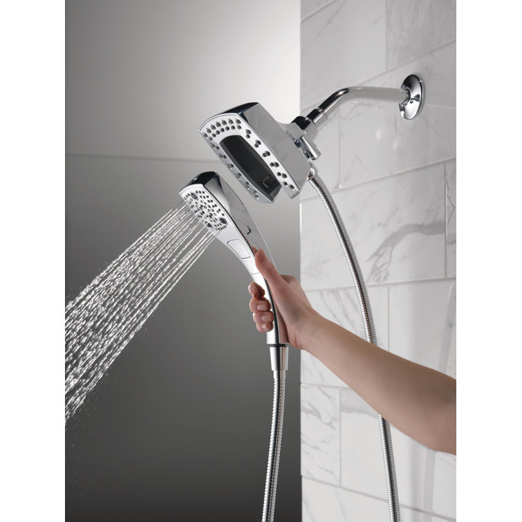 Delta Dual Shower Head with H2Okinetic Technology Reviews Wayfair